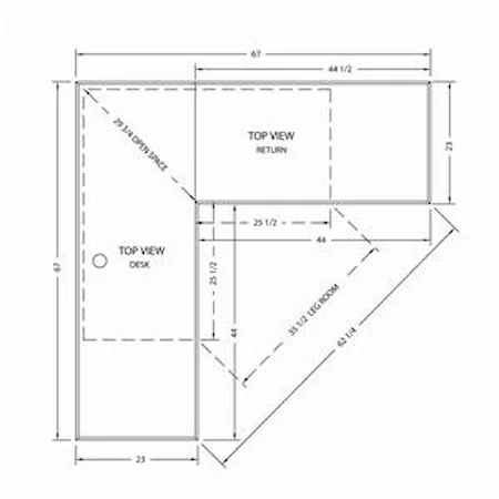 Computer and Return Desk with Power Director